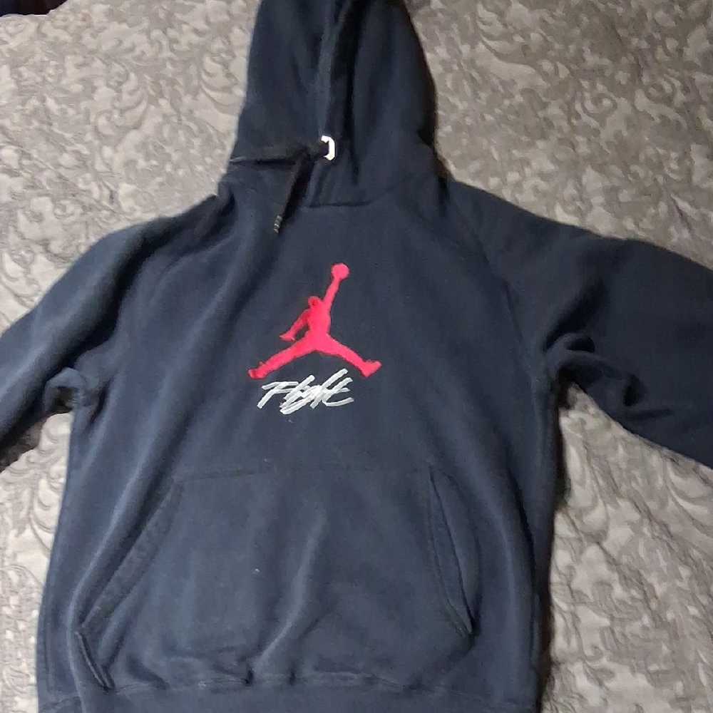 Jordan Black Sweater with Red Logo
